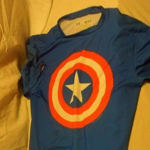 Men Medium Under Armour Captain America Heat Gear